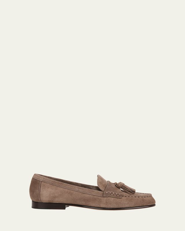 Suede Penny Tassel Loafers
